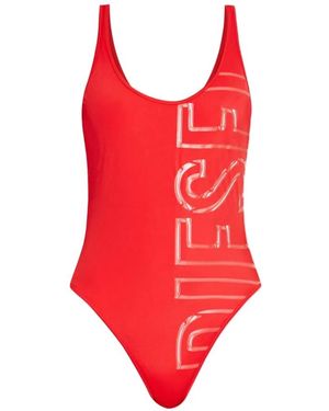 DIESEL Badmode ,Rood ,Polyester Pamela D-Core Badpak Uit Één Stuk