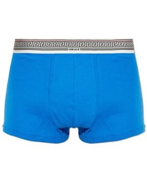 Versace Ondergoed ,Blauw ,Katoen Cotton Boxer Briefs