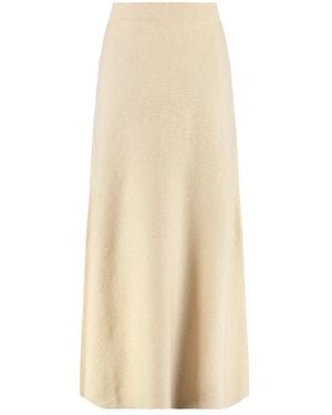 Max Mara Uitlopende Rok - Naturel