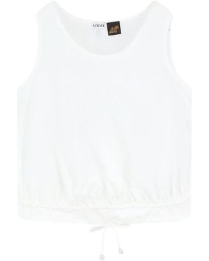 Loewe Paula's Ibiza Leichtes Baumwoll-Oberteil - Weiß