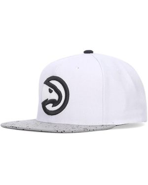 Mitchell & Ness Accessoires ,Wit ,Polyester Nba Atlanta Hawks Platte Klep Pet