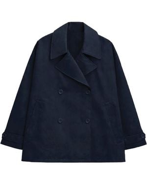 G Lab Single-Breasted Coats - Blauw