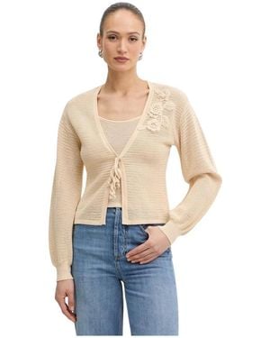 Twinset Truien & Vesten ,Katoen Mesh Steek Vest En Top - Blauw