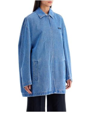 Marni Chaqueta De Mezclilla Extragrande Con Silueta De Capullo, Mujer, Talla - Azul