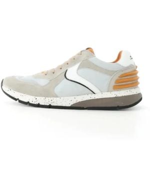 Voile Blanche Hohe Top Wildleder Nylon Sneakers - Weiß