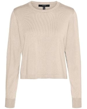 Vero Moda Round-Neck Knitwear - Natural
