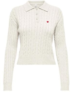 ONLY Tops ,Wit ,Polyester Onlkatia Ls Cable Polo