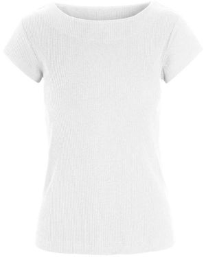 Bitte Kai Rand Globe rib t-shirt top in weiß