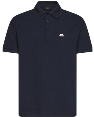 Etro Tops ,Blauw ,Katoen Polo Shirt