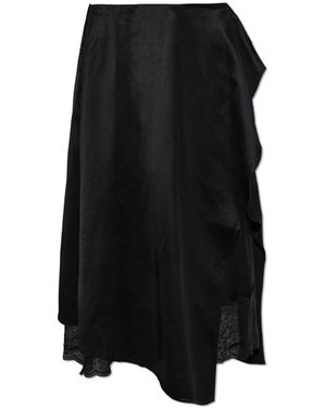 Acne Studios Rokken ,Zwart ,Nylon Flared Skirt