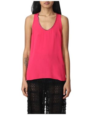Genny Sleeveless Tops - Rosso