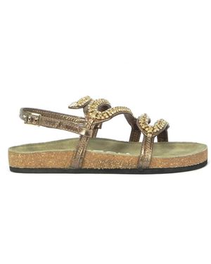 Strategia Flat Sandals - Metallic