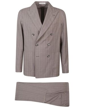 Tagliatore Pinstripe Double-Breasted Suit - Grijs
