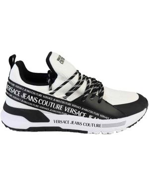 Versace Jeans Couture Weiße Sneakers Mit Logo-Print - Schwarz