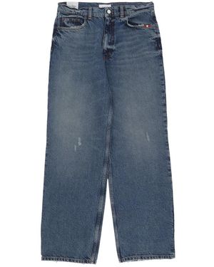 AMISH Hoge Taille Denim Jeans - Blauw