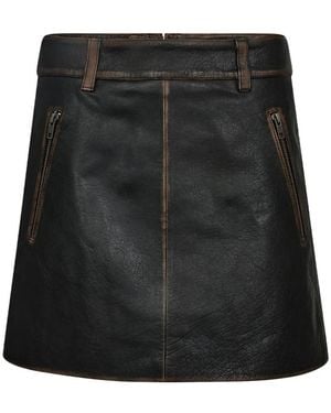 Haute L'Amitié Leather Skirts - Black