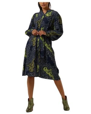 Pom Eternity Damenkleid Dunkelblau - Schwarz