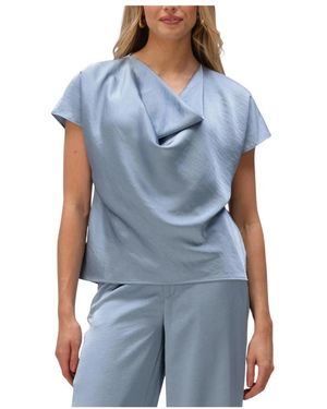 Notre-v Overhemden ,Blauw ,Polyester Nv-Hinke Waterval Blouse