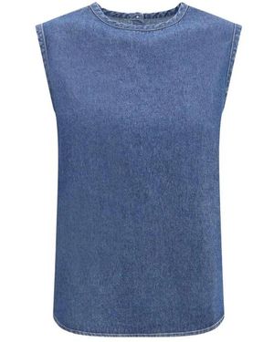 Deperlu Sleeveless Tops - Blu