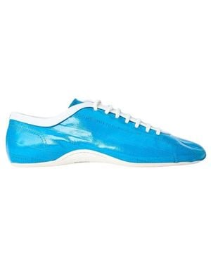 Dries Van Noten Schnür-Sneaker Aus Leder - Blau