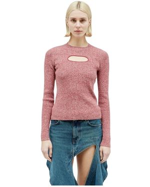 JW Anderson Round-Neck Knitwear - Rosso