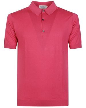 John Smedley Polo Shirts - Pink