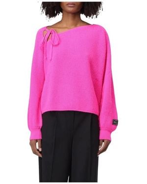 MSGM Round-Neck Knitwear - Rosa