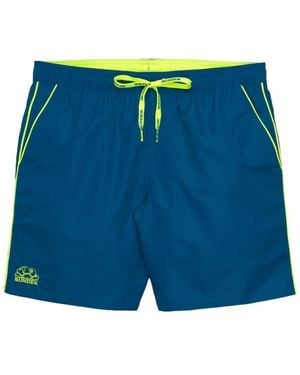 Sundek Pervis Boxer Mare Con Taschino Sul Retro - Blauw