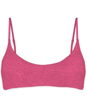 MC2 Saint Barth Badmode ,Roze ,Gekreukte Bralette Bikini Top