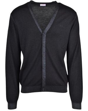 Sun 68 Strickjacke Mit V-Ausschnitt Und Knöpfen - Schwarz