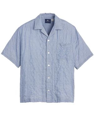 Levi's Overhemden ,Blauw ,Katoen Short Sleeve Camp Shirt