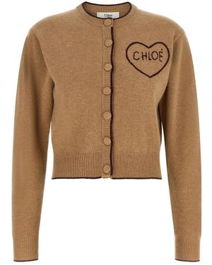 Chloé Crewneck Cardigan - Naturel