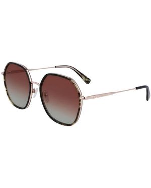 Longchamp Accessoires ,Veelkleurig ,Metalen Zonnebril - Bruin