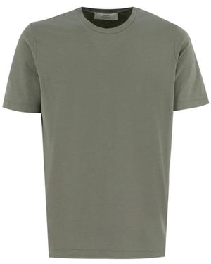 Mauro Ottaviani Baumwoll-Crew-Neck T-Shirt Für Heiße Tage - Grün