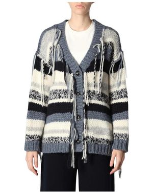 Roberto Collina Strickjacke Ml Unregelmäßiger Streifen - Schwarz