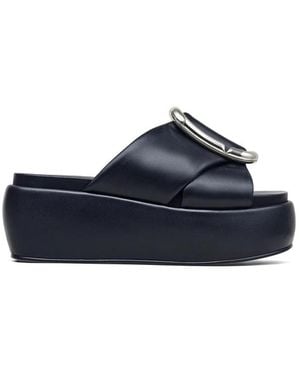 Marc Jacobs Platform Mules Calf Leather - Blue