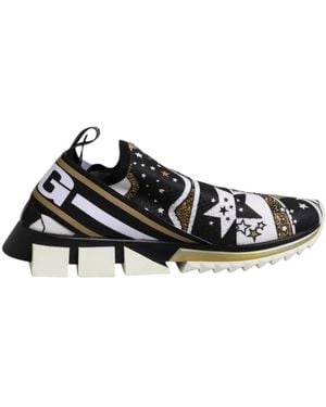 Dolce & Gabbana Low Top Sneakers Mit Logo - Schwarz