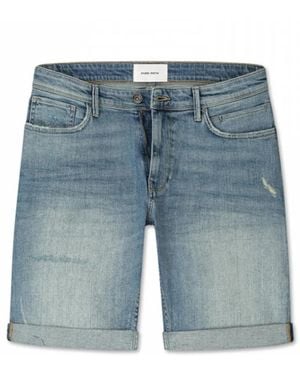 Pure Path Miles Slim Fit Denim Shorts - Blau