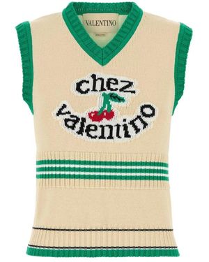 Valentino Garavani V-Neck Knitwear - Green