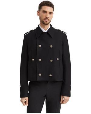Dolce & Gabbana Korte Wollen Double-Breasted Jas - Zwart