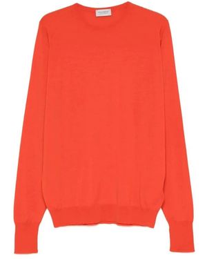 John Smedley Marcus Rundhals-Pullover - Rot