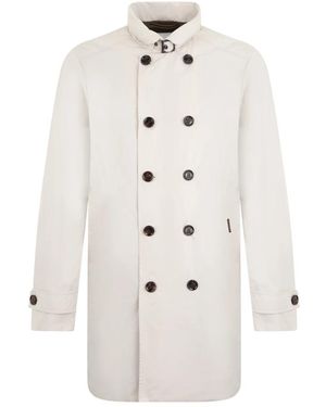 Moorer Jassen ,Wit ,Wol Double-Breasted Trench