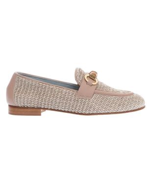POESIE VENEZIANE Raffia Mokassins Damenschuhe - Grau