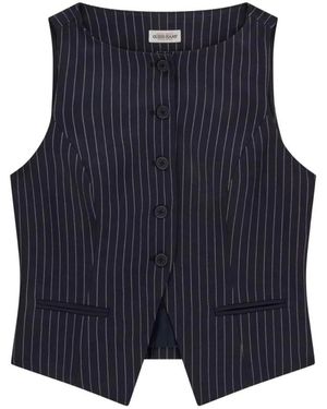 Guess Jassen ,Blauw ,Fitted Pinstripe Vest