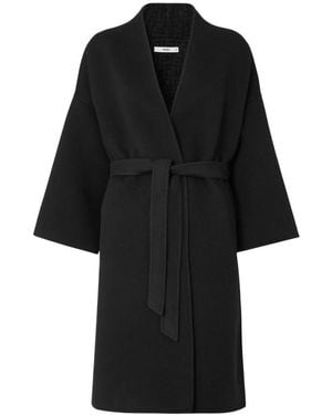 Fendi Jassen ,Zwart ,Wol Kimono-Geïnspireerde MidikجJas