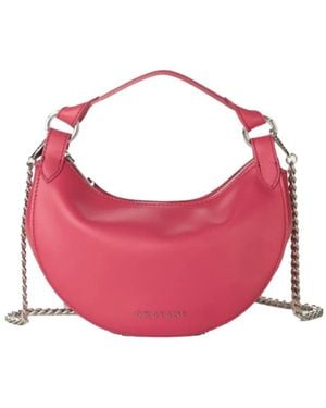 Orciani Borsa a tracolla in pelle marrone lampada - Rosa