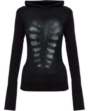 AVAVAV Printed X-Ray Hooded Top - Zwart