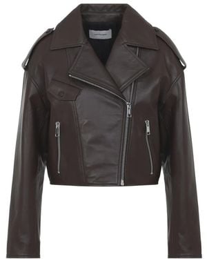 Yves Salomon Leather Jackets - Black