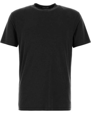Tom Ford Lyocell Katoen Ronde Hals T-Shirt - Zwart