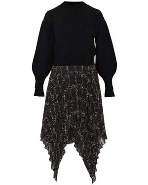 AllSaints Kleedjes ,Zwart ,Tweed Tweedelige Jurk 'Connie'
